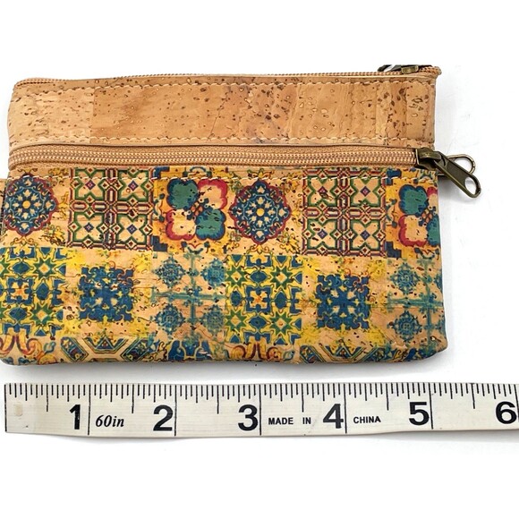 Portugal Cork Small Wallet Coin Purse Card Holder Tile Print CHOOSE PATTERN - Picture 12 of 12